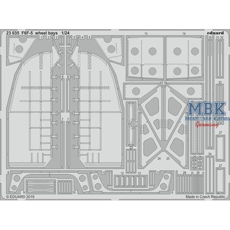 Grumman F6F-5 wheel bays 1/24