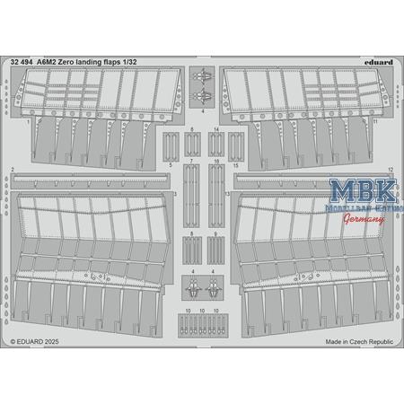 Mitsubishi A6M2 Zero landing flaps  1/32