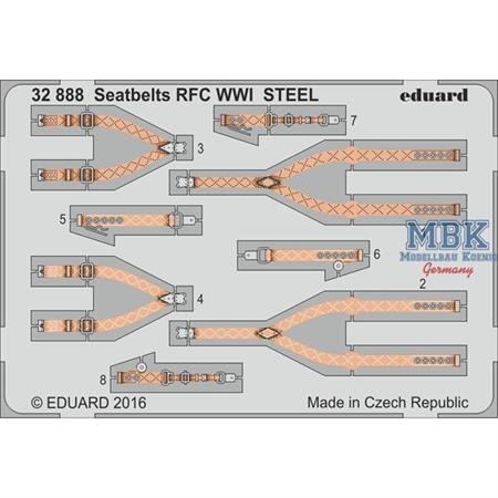 Seatbelts RFC  WWI  STEEL  1/32