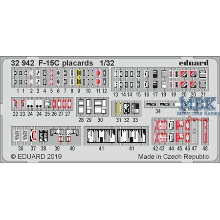F-15C placards 1/32