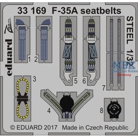 F-35A  seatbelts STEEL  1/32