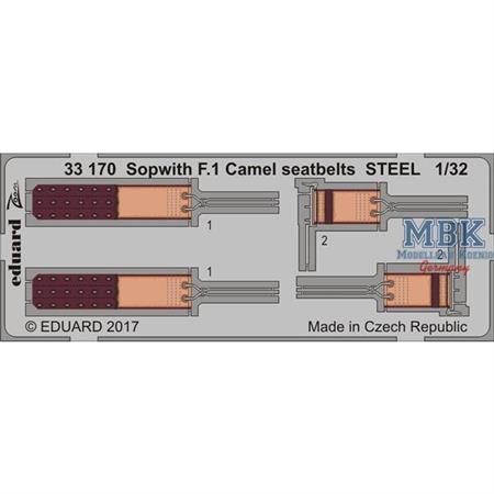 Sopwith F.1 Camel  seatbelts STEEL 1/32