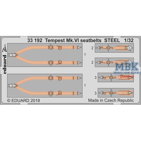 Tempest Mk. VI seatbelts STEEL 1/32