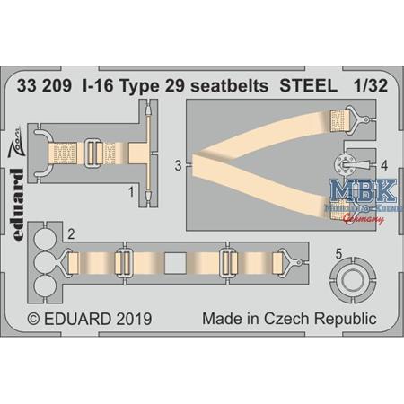 I-16 Type 29 seatbelts STEEL1/32