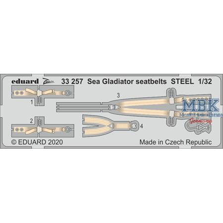 Gloster Sea Gladiator seatbelts STEEL 1/32