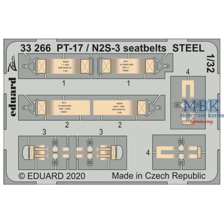Stearman PT-17/N2S-3 seatbelts STEEL 1/32