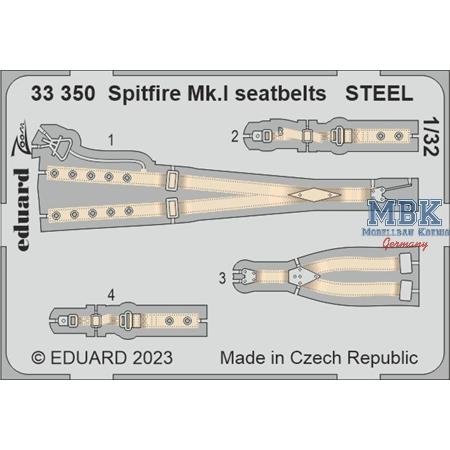 Supermarine Spitfire Mk.I seatbelts STEEL 1/32