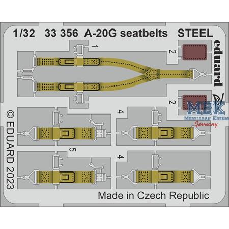 Douglas A-20G Havoc seatbelts STEEL 1/32