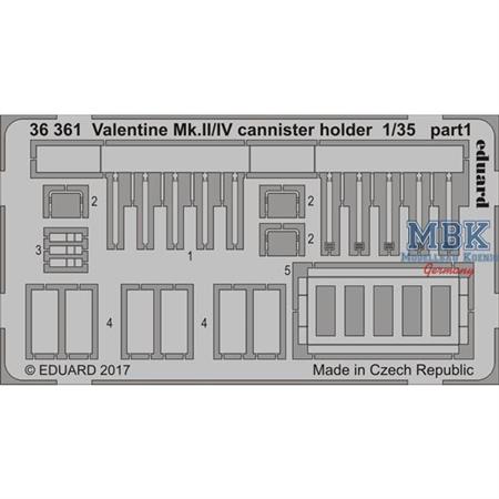 Valentine Mk. II/IV cannister holder Tamiya 1/35