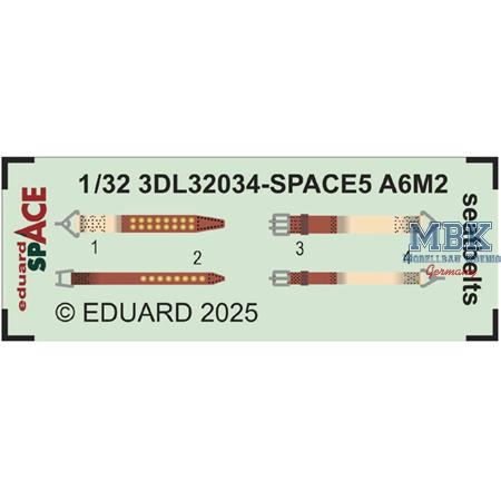 Mitsubishi A6M5 Zero seatbelts SPACE 1/32