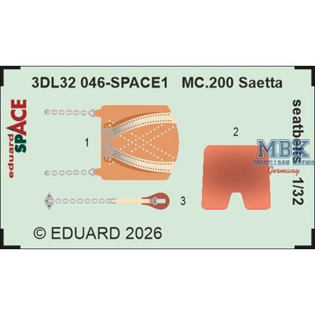 Macchi C.200 Saetta seatbelts SPACE 1/32