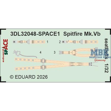 Supermarine Spitfire Mk.Vb seatbelts SPACE 1/32
