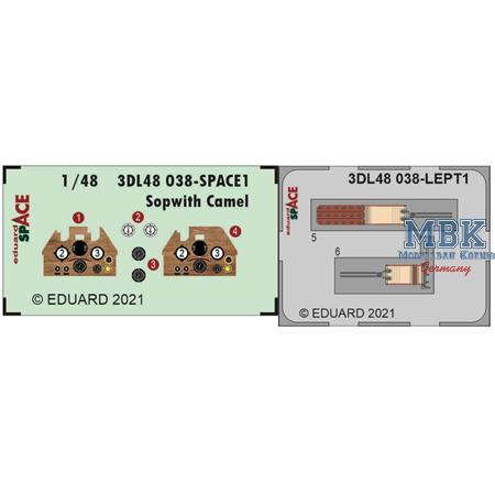 Sopwith Camel SPACE 1/48 -3D Decals + PE
