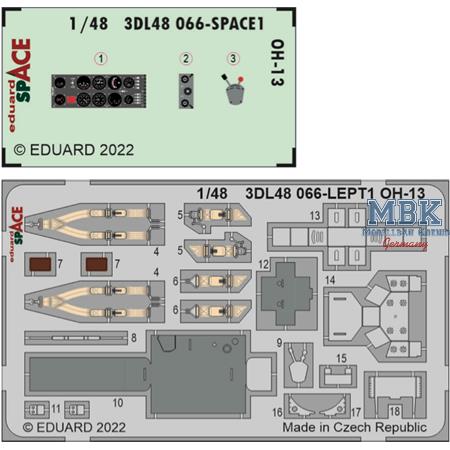 Bell OH-13 Sioux  SPACE 1/48  -3D Decals + PE