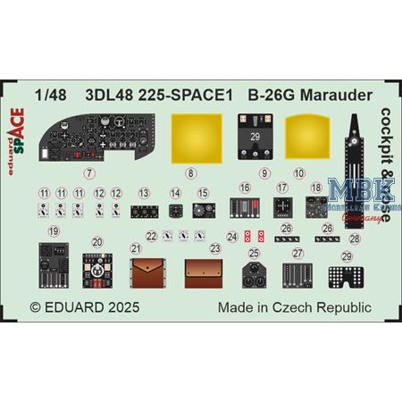 Martin B-26G Marauder cockpit & nose SPACE 1/48