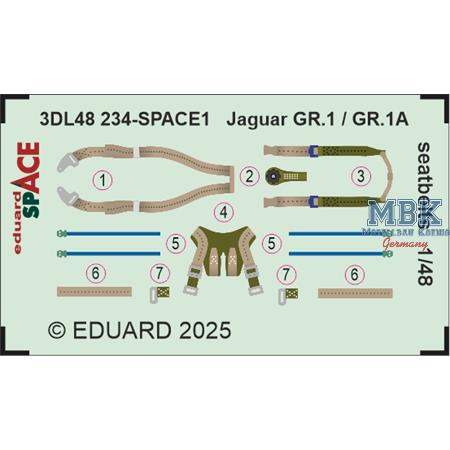 SEPECAT Jaguar GR.1/GR.1A seatbelts SPACE 1/48