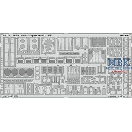 Boeing B-17G undercarriage & exterior 1/48