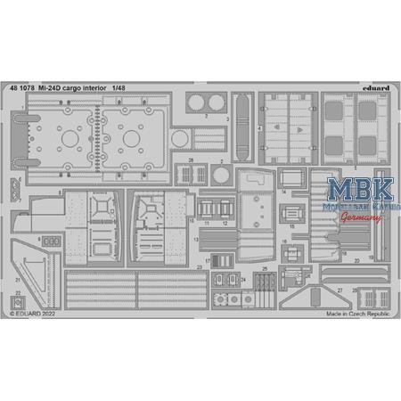 Mil Mi-24D Hind cargo interior 1/48