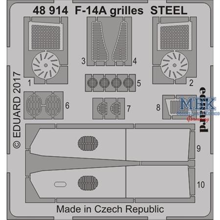 F-14A grilles STEEL  1/48
