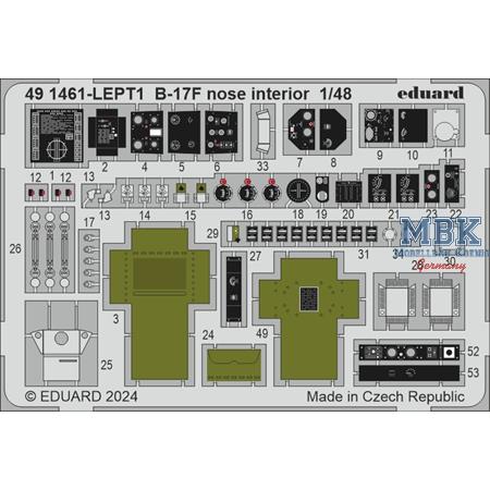 Boeing B-17F Flying Fortress nose interior 1/48