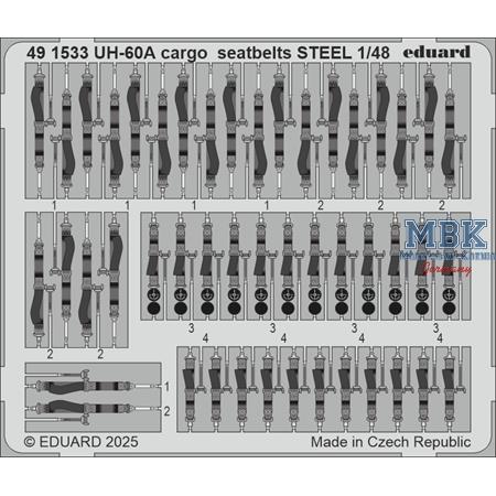 Sikorsky UH-60A cargo seatbelts STEEL 1/48