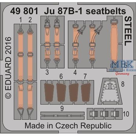 Ju 87B-1  seatbelts STEEL  1/48