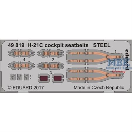 H-21C cockpit  seatbelts STEEL