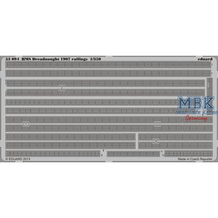 HMS Dreadnought 1907 Railings