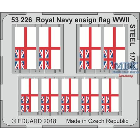 Royal Navy ensign flag WWII STEEL   1/700