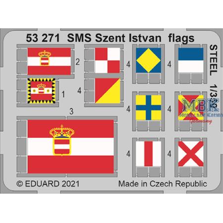 SMS Szent Istvan flags STEEL 1/350