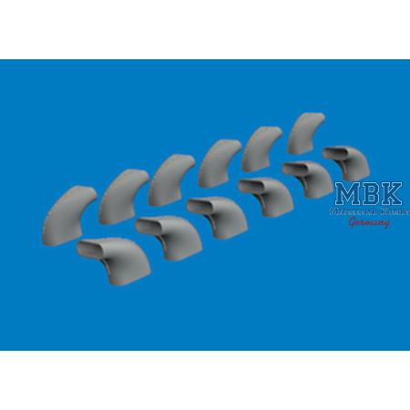 Messerschmitt Bf-109G-5/6 exhaust stacks PRINT