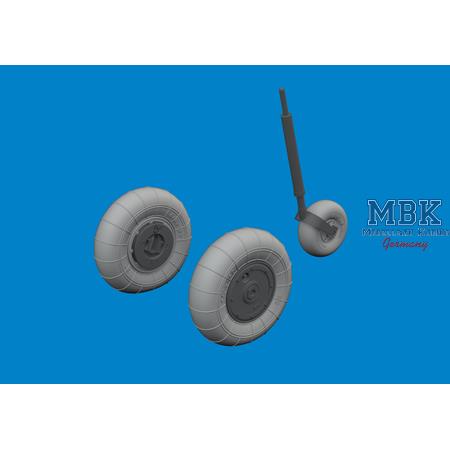 Messerschmitt Bf-109K-4 wheels 1/32