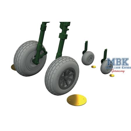 Curtiss P-40E Warhawk wheels block tread 1/48