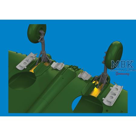 Curtiss P-40E Warhawk undercarriage 3D PRINT 1/48
