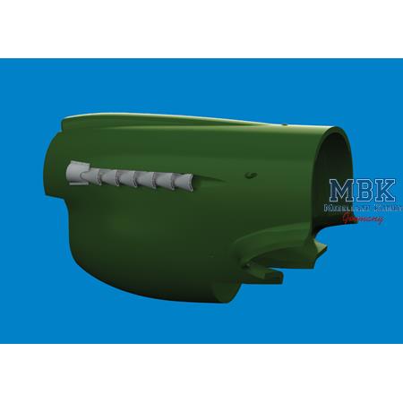 Curtiss P-40E cold weather exhaust fishtail PRINT