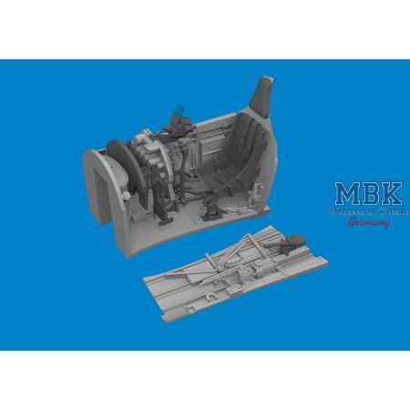 Curtiss P-40E Warhawk cockpit late seat PRINT 1/48