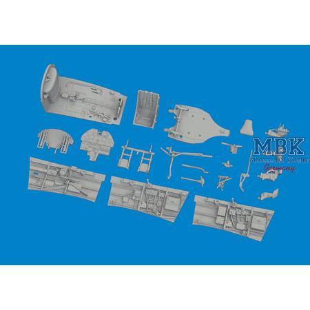 Curtiss P-40E Warhawk cockpit late seat PRINT 1/48