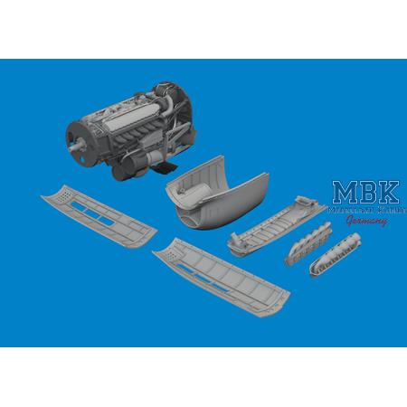 Curtiss P-40N Warhawk engine PRINT 1/48