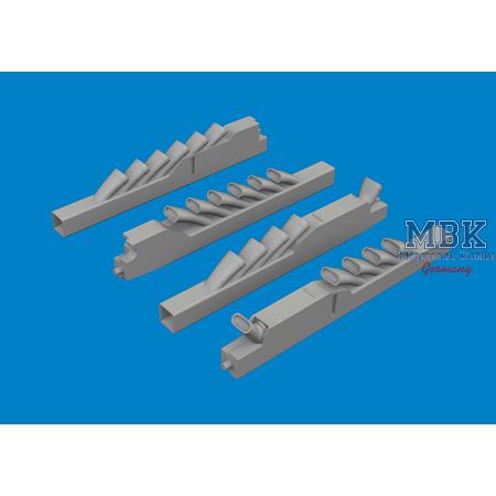 Junkers Ju-88A exhaust stacks (PRINT) 1/48