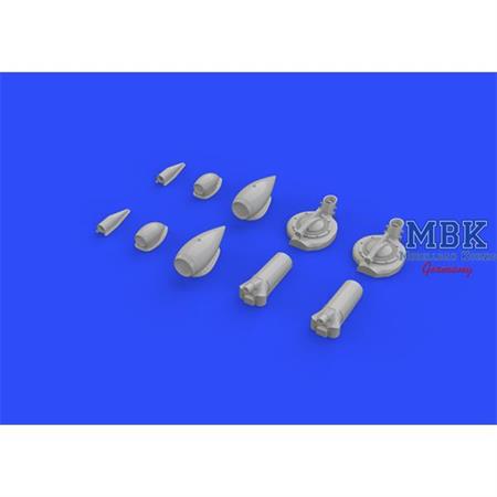 P-38F turbochargers & air intakes  1/48