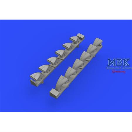 Bf 109G-6 exhaust stacks 1/48