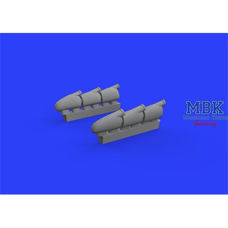 Supermarine Spitfire Mk.1 exhaust stacks 1/48