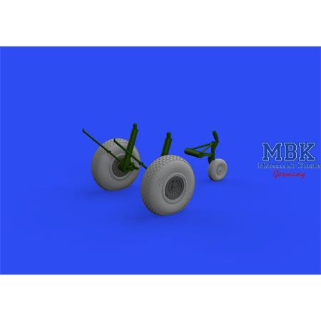 Boeing B-17 wheels block tread 1/48