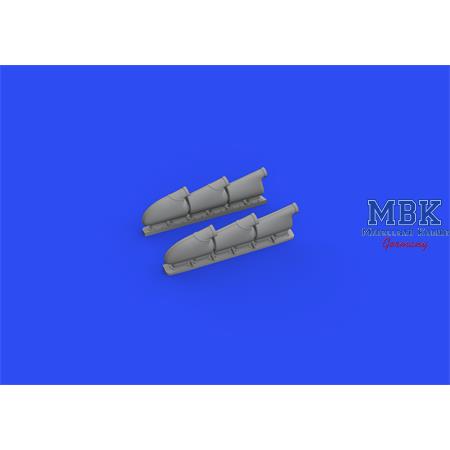 Spitfire Mk.V three-stacks exhausts rounded 1/48