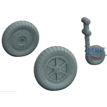 Messerschmitt Bf-109G-4 wheels 1/48