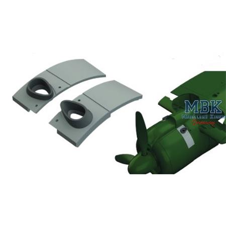 Mitsubishi A6M2 Zero exhausts 3D PRINTED 1/48