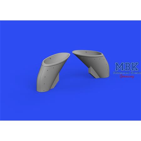 Grumman F4F-4 Wildcat exhausts 3D PRINTED