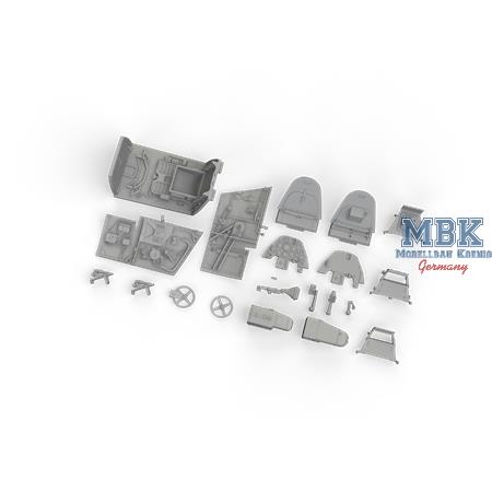 Messerschmitt Bf-109G-6 cockpit PRINT 1/48