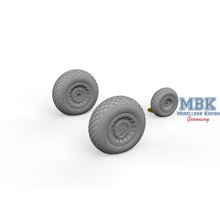 North-American B-25J Mitchell wheels 1/48