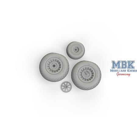 North-American B-25J Mitchell wheels 1/48